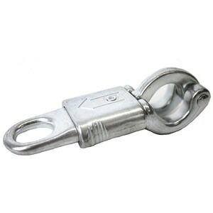 Horze Panic Snap with Fixed Eye 55066-4 Zinc Plated Steel Quick Release Silver